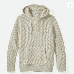 WELLEN
Recycled Cotton Headlands Poncho Sweater
 in Heather Bone Size Large